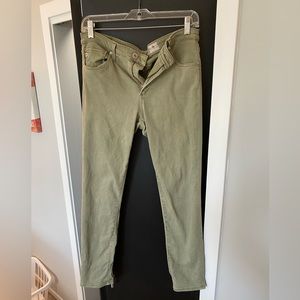 AG Green Skinny Jeans